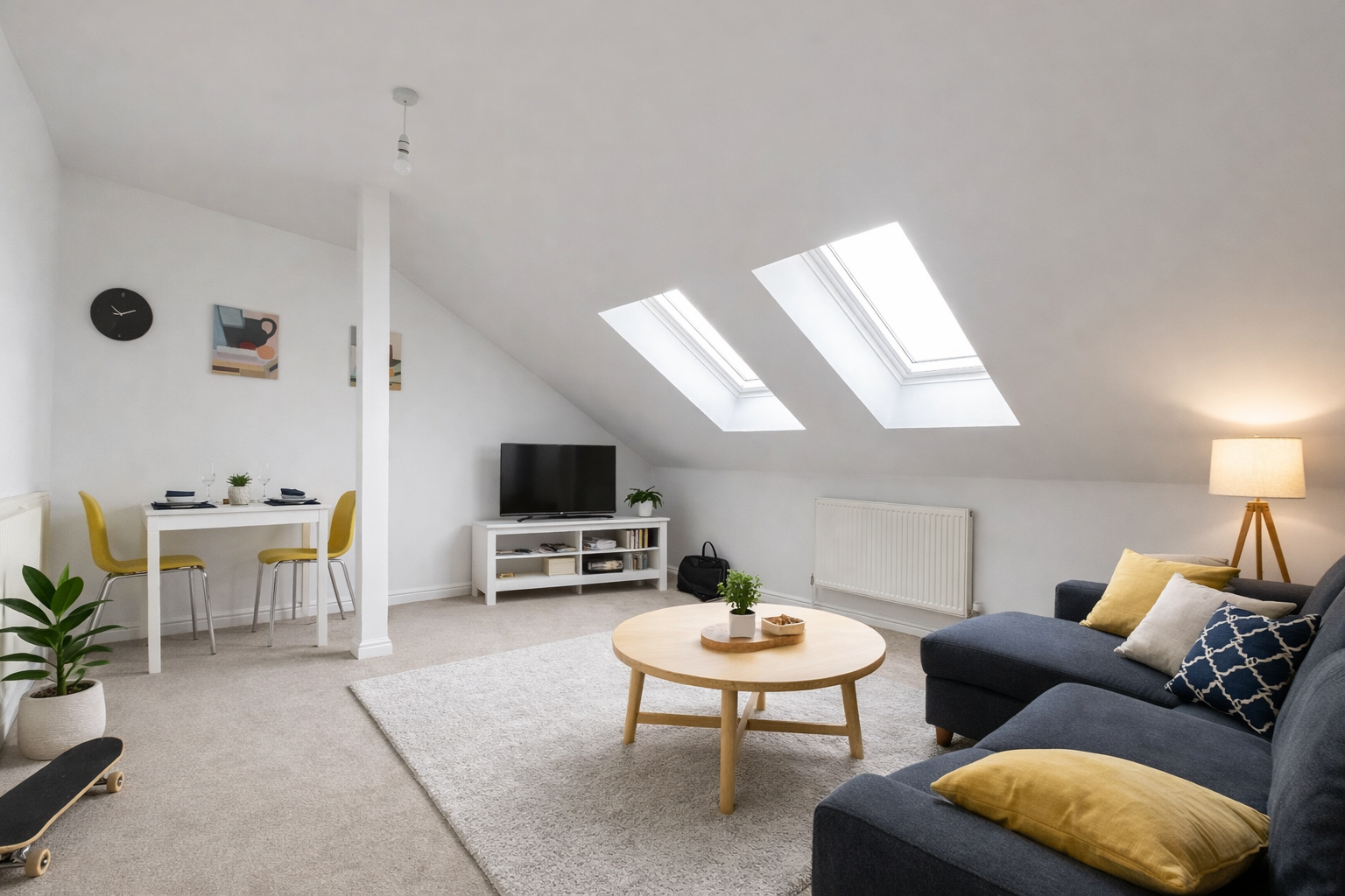 Lounge at the 1-Bed Top Floor Apartment, Totton