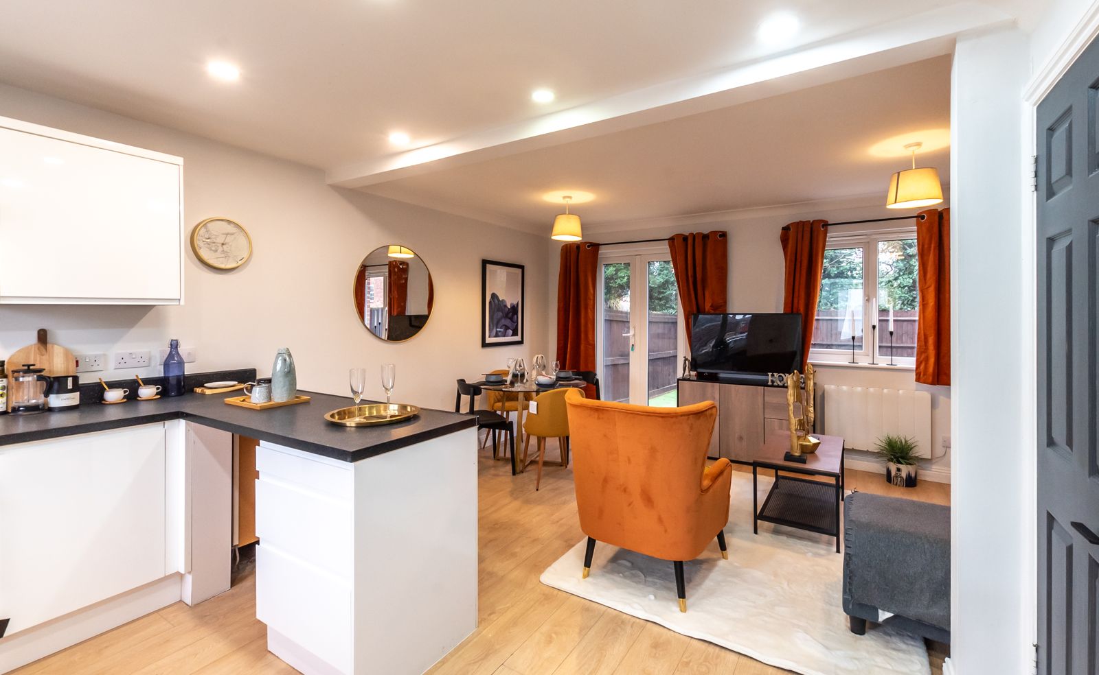 Open-Plan Kitchen & Lounge at the 3-Bed House, Smyth Villas