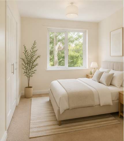 Second Bedroom at the 2-Bed 2-Bathroom Apartment, Anson House
